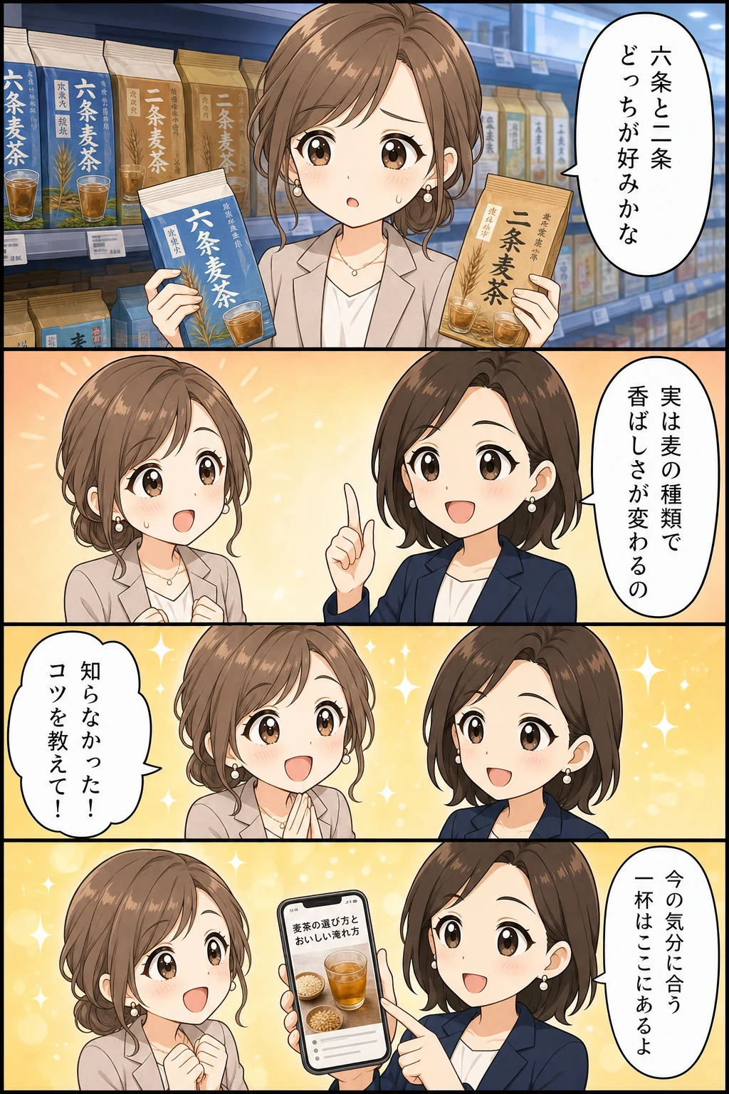 麦茶 六条 二条 違い